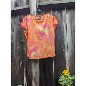 Vintage Fashion Bug Y2K Sparkle Rave Sheer Shirt Size XL